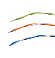 Dvojžilový krútený kábel oranžová/biela (100 m)