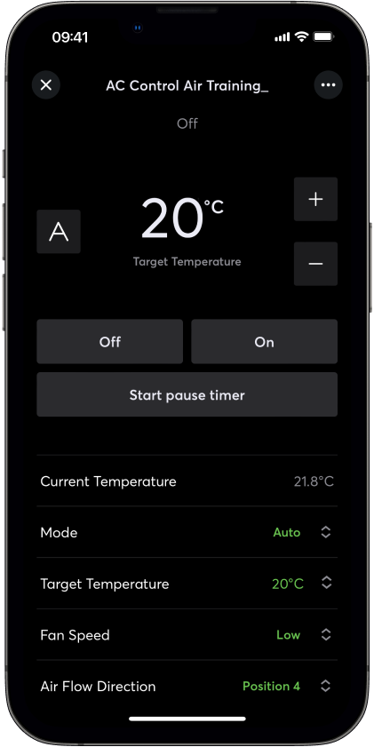 AC Control Air in App
